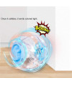 Flash Hamster Ball Crystal 12.5cm 4.92Inch Running Activity Exercise Ball Toy Transparent Hamster Ball Small Animals Cage Accessories for Small Animals(S, Blue D)