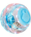Flash Hamster Ball 15cm 6Inch Running Activity Exercise Ball Toy Transparent Hamster Ball Small Animals Cage Accessories for Small Animals (L, Blue D)