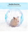 Flash Hamster Ball 15cm 6Inch Running Activity Exercise Ball Toy Transparent Hamster Ball Small Animals Cage Accessories for Small Animals (L, Blue D)
