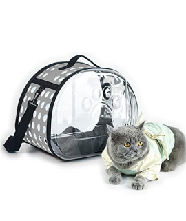 NFTIGB Pet Clear Carrier?cat Carrier?Dog Carriers for Small Dogs?TSA Approved pet Carrier?Designed for Travel Walks.