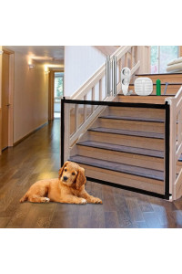 Pet gate for Dogs, Pet Safety Mesh Dog gate, Portable Folding gates, guard Fence Mesh gates for Doorway Hall Indoor Outdoor, 28 x 44, Black