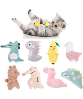 ctznxiy catnip Toys,cat Toys for Indoor cats,8 Pcs cat gifts for cat Lovers,as Friends or Pillows to Accompany The cat to Spend a Happy Time