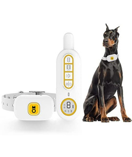 Dog Training Collar No Shock IPX7 Waterproof Rechargeable Dog Training Collar with Remote No Prongs Small Medium Large Dogs Collar with Beep, Vibration, Safe Modes (8-120 Lbs)