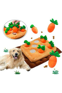 Grarg Pet Snuffle Mat for Dogs,Interactive Dog Puzzle Toys Carrots Nosework Sniffing Pad Training Smell Natural Foraging Skills,Dog Feeding Mat Slow Feeder for Smart Small Medium Large Puppy