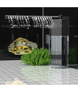 EmmaWu 3-Stage Multifunctional Submersible Internal Aquarium Filter for Fish and Turtle Tank (60 GPH)