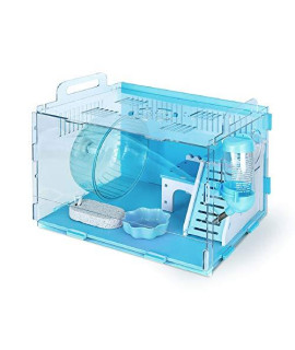 Hamster Cages, Rat Cage with All Hamster Accessories Includes Hamster Wheel & Hamster Bedding & Hamster Chew Toys & Water Bottle & Food Dish and Hamster Hideout?Blue