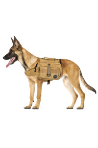 Himal Outdoors Dog Backpack for Large Dog, Dog Pack Hound Travel Camping Hiking Bag, Saddle Bag Rucksack with Side Pockets & Adjustable Strap