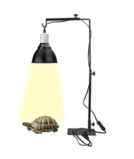 Iceyyyy Adjustable Reptile Lamp Stand with a 5.5inch Lamp Fixture, Metal Reptile Lamp Fixed Holder Hanger Bracket Support Stand for Snakes,Lizards,Turtles,Reptile & Amphibian Animals