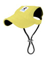 Pawaboo Dog Baseball Cap, Adjustable Dog Outdoor Sport Sun Protection Baseball Hat Cap Visor Sunbonnet Outfit with Ear Holes for Puppy Small Dogs, Large, Yellow
