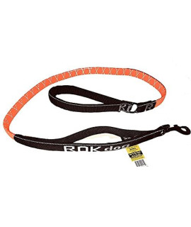 ROK Straps 10571 3-in-1 Stretch Pet Leash for Large Dogs (60lb +), Safety Orange, 54"