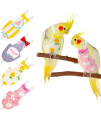 4 Pieces Bird Diapers Flight Suite Liners Washable Reusable Protective Parrot Nappy Clothes With Waterproof Inner Layer Cute Urine Wet Suit For Parrot Macaw Budgies Parakeet (Rabbit Patterns, M)