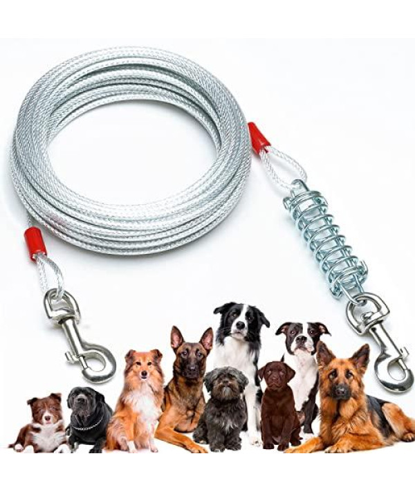 Buy Dog Tie Out cable for Dogs Up to 125 Lbs - 102030506075ft Tie Out ...