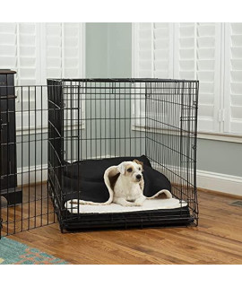 Snoozer Pet Products - Cozy Cave Crate Pet Bed with Microsuede and Forgiveness Foam, Medium - Black Microsuede