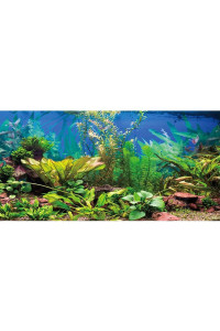 Awert 36X18 Inches Aquarium Background Aquatic Plant River Bed And Lake Fish Tank Background Vinyl, 36X18In90X45Cm
