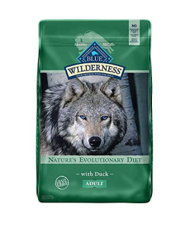 Blue Buffalo Wilderness High Protein Grain Free Natural Adult Dry Dog Food, Duck 24-lb Pack of 10