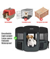 HSENBK Portable Foldable Pet Playpen/Puppy Playpen/Dog Playpen/Cat Playpen,Indoor/Outdoor, for Dog/Cat/Puppy/Rabbit/Hamster with Free A Bath Brush (L(45"x 45"x 24"))