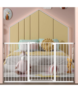Extra Tall Baby Gate Stand 38 Tall - Extra Long Large Walk Through Pet Gate For Kids Or Pets - Metal Pressure Mounted Safety Gate 7362-7638 Wide
