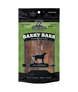 Redbarn Barky Bark (100% Beef Jerky) Medium 6-Count (Pack of 12)