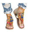 Kaitobe Gladiator Sandals for Women Flat T Strap Casual Summer Beach Sandals Zip Up Open Toe Retro Roman Shoes Flip Flop