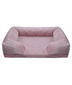 NIUPAITE Sofa Bed for Large Dogs Durable Dog Sofa The Pet Bed Washable Removable Cover with Zipper and Non-Slip Bottom(Large, Pink)