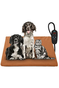 petnf Upgraded Pet Heating Pad for Dogs Cats with Timer,Safety Cat Dog Heating Pad,Waterproof Heated Cat Dog Bed Mat