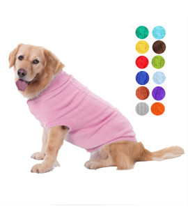 Dog Sweater, Warm Pet Sweater, Dog Sweaters For Small Dogs Medium Dogs Large Dogs, Cute Knitted Classic Cat Sweater Dog Clothes Coat For Girls Boys Dog Puppy Cat (Xxl, Pink)