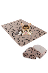 Dog Crate Pee Pads - Wahable Dog Rugs Non-Slip Puppy Pads For Small Dogs, Water Absorb Training Pads (2740 Beige)