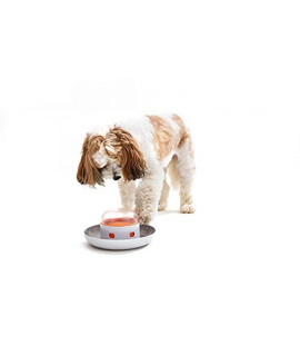 The UFO Interactive Push Button Food Treat Dispenser Bowl for Dogs cats for Fun Slow Feeding