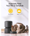 PETLIBRO Automatic Cat Feeders, Pet Dry Food Dispenser Triple Preservation with Stainless Steel Bowl & Twist Lock Lid, Timed Cat Feeder Up to 50 Portions 6 Meals Per Day, Granary for Cats / Dogs