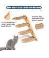 Cat Climbing Shelf Wall Mounted,Cat Scratch Board, Cat Activity Tree with Scratching PostsFour Step Cat Stairway with Jute Scratching for Cats Perch Platform Supplies (Right to Left)
