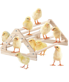 gINTUTO chicken Perch Strong Pine Wooden chick Jungle gym Roosting Bar, chick Perch Toys for coop and Brooder for Large Bird Baby chicks Parrot Hens (Large)