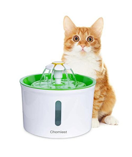 Chomiest Cat Water Fountain 54Oz Automatic Pet Fountain, Ultra Quiet Cat Fountains With Water Level Window For Cats And Small Dogs (Green)