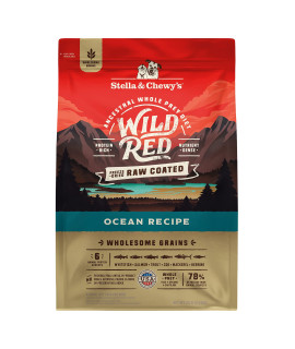 Stella & Chewy's Wild Red Dry Dog Food Raw Coated High Protein Wholesome Grains Ocean Recipe, 21 lb. Bag