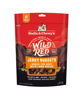 Stella & Chewy's Wild Red Jerky Nuggets Dog Treats Beef & Lamb Recipe, 6 oz. Bag