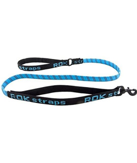 ROK Straps 10542 3-in-1 Stretch Dog Leash (Blue/Black, Medium)