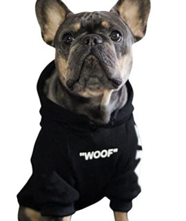 ChoChoCho Stylish Dog Hoodie Dog Clothes Streetwear Cotton Sweatshirt Fashion Outfit for Dogs Cats Puppy Small Medium Large (3XL, Black)