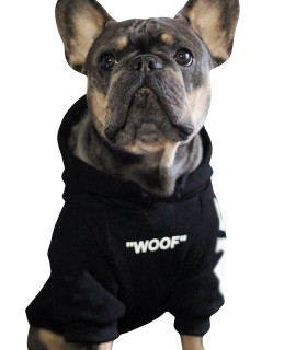 ChoChoCho Stylish Dog Hoodie Dog Clothes Streetwear Cotton Sweatshirt Fashion Outfit for Dogs Cats Puppy Small Medium Large (XL, Black)