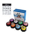 BOSKEY Set of 8 Dog Buttons?Including 25 Stickers ?Training Guide Dog Buttons for Communication,Recordable Button, Train Your Dog to Make The Sound They Want (Including Battery)
