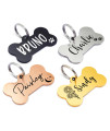 Ultra Joys Personalized Dog Tags for Pets - Durable Stainless Steel customizable Dog cat ID Tags - Dog Tags for Safety Optional Engraved on Both Sides -Bone Shape Dog Tag Small Size, Black