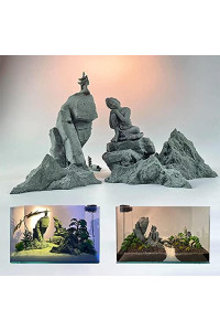 SINQORCN 8 Pack Fish Tank and Aquarium Ornaments Made of Stone Carving Craftsmanship,The Product has a Variety of Styles for You to Choose to Buy (A1)