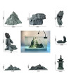 SINQORCN 8 Pack Fish Tank and Aquarium Ornaments Made of Stone Carving Craftsmanship,The Product has a Variety of Styles for You to Choose to Buy (A1)