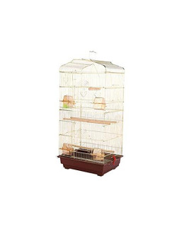 Zhangjinyishop Bird Cage Parakeet Plating Golden Bird Cage Large Parrot Plus High-Rise Ornamental Bird Cage Can Hang Breeding Cage Suitable For Small And Medium-Sized Birds Flight Cage (Color : Gold)