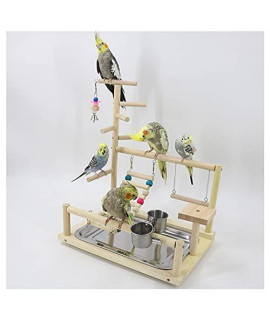 Zhangjinyishop Bird Cage Parrot Interactive Playground Stand Little Parrot Toy Swing Supplies Climbing Suitable For Parakeets Finch Bird Parrot Flight Cage (Color : A)