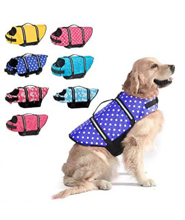 Dogcheer Dog Life Jacket, Dog Life Swim Vest Small Medium Large, Reflective Puppy Life Jacket Dog Floatation Vest PFD with Enhanced Buoyancy and Rescue Handle for Swimming Boating