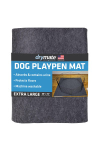Drymate Dog Playpen Mat, Absorbent/Waterproof/Non-Slip/Machine Washable, XL Size (60