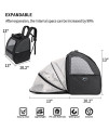 SUPERBE Cat Backpack Carrier Dog Backpack, Expandable Pet Carrier Backpack for Small Dogs Cats, Airline Approved, Ventilated Design for Travel, Hiking & Outdoor Use?Black?