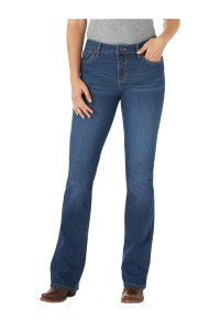 Wrangler womens Aura Instantly Slimming Mid Rise Boot cut Jeans, Jennifer, 10 Short US