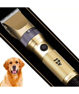 HANSPROU Professional Dog Clippers, Heavy Duty Pet Grooming Trimmer Rechargeable Low Noise Dog Hair Clippers with Guard Combs Brush for Dogs Cats and Other Animal