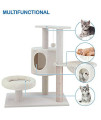 FluffyDream Cat Tree Tower with Hammock & Scratching Post, BEGIE, 29 Inch (74cm)