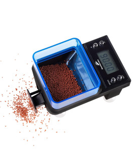 Automatic Fish Feeder - Rechargeable Timer Fish Feeder with USB Charger Cable or Batteries, Fish Food Dispenser for Aquarium or Fish Tank with 230ml Large-Capacity Feed Bucket.